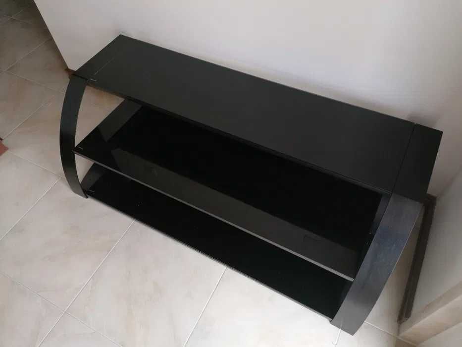 Movel de TV vidro preto