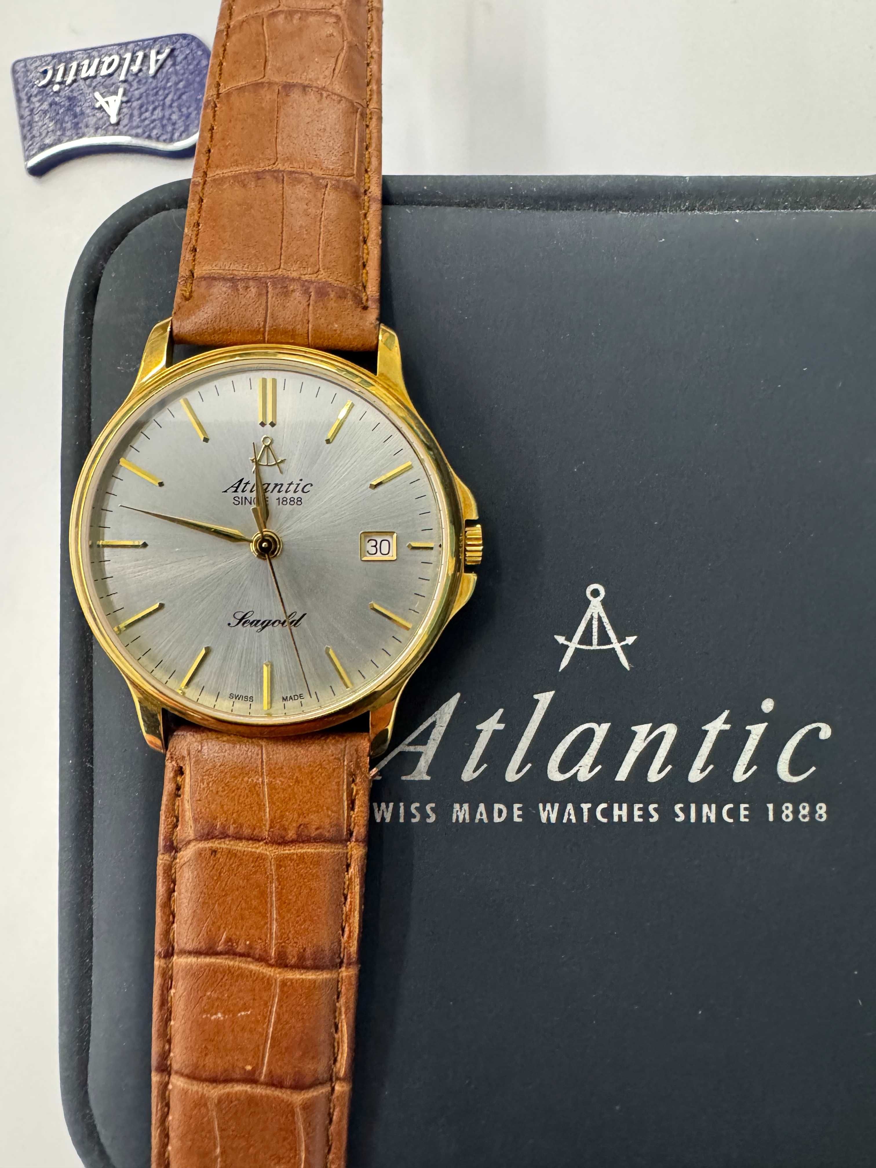 Новые Швейцарские золотые часы   ATLANTIC 95341.65.51