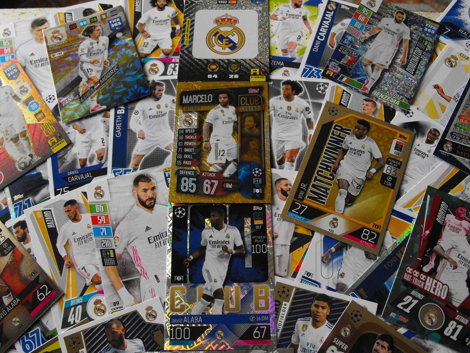 Kolekcja 110 kart piłkarskich REAL MADRYT, zestaw kart, POLECAM