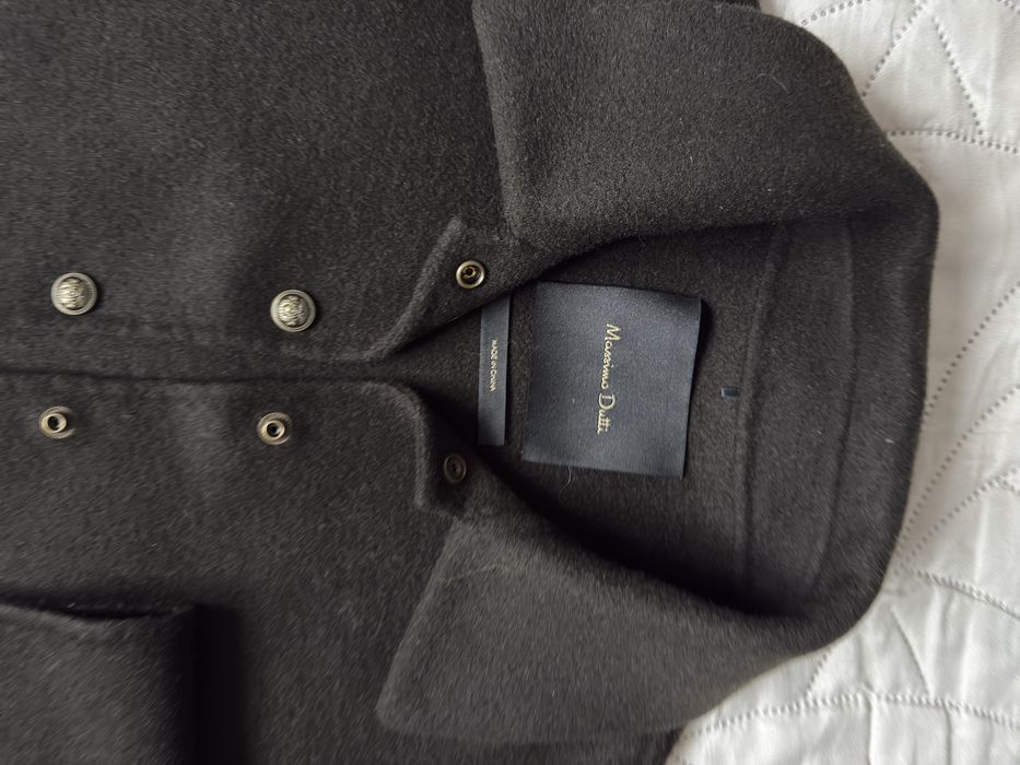 Вовняне вкорочене пальто жакет Massimo Dutti s/m
