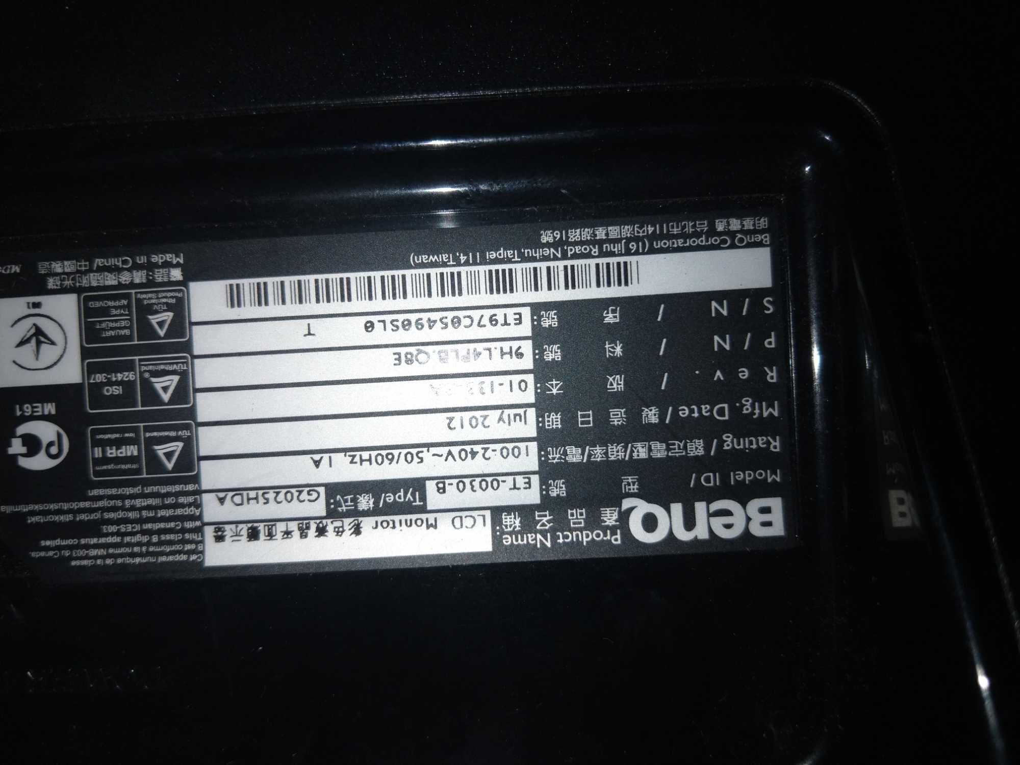 Monitor flatron LG e1942 Benq  G2025HDA Asus VH222