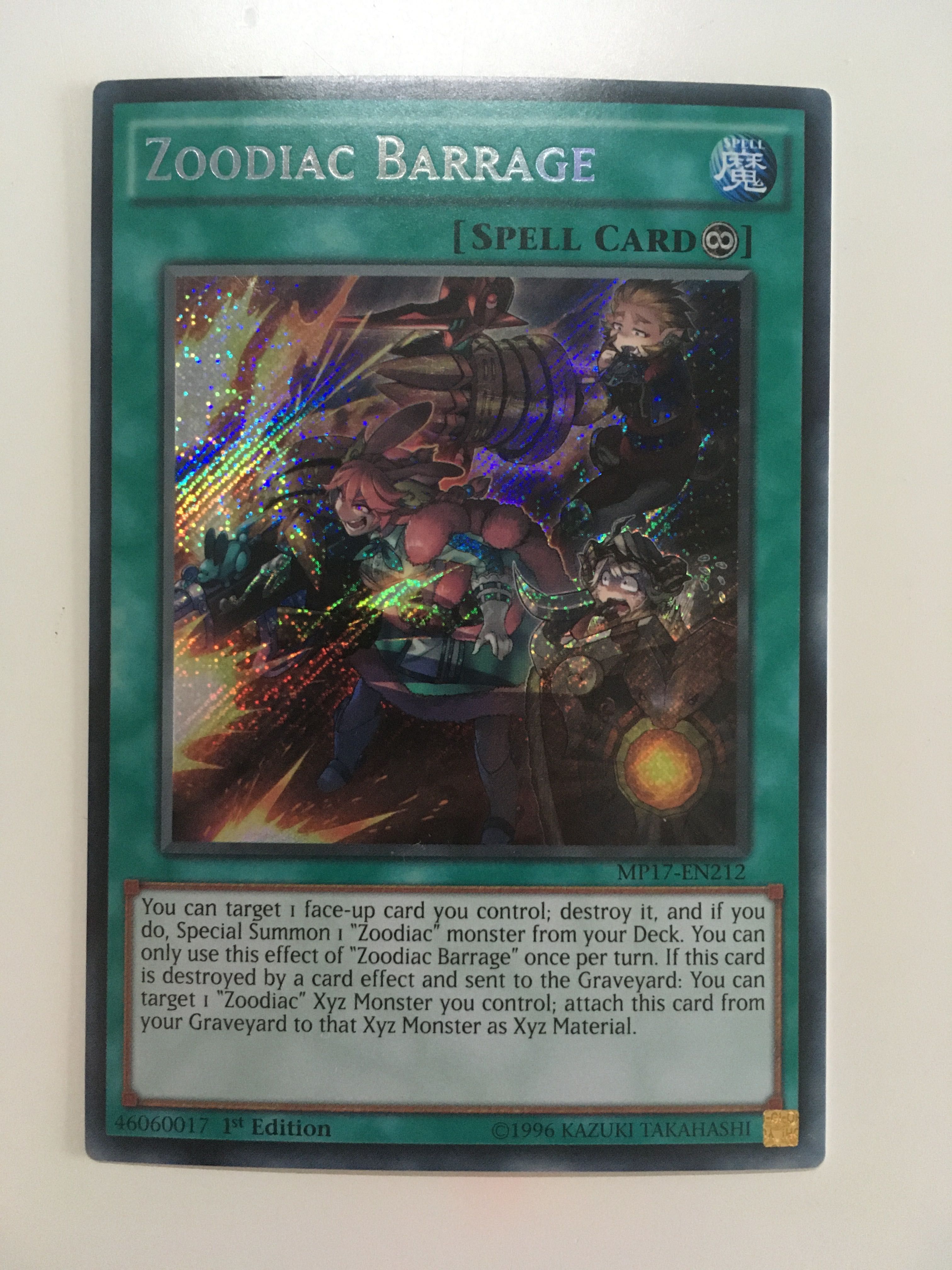 Karta Karty Yu-Gi-Oh! MP17-EN212 Zoodiac Barrage 1ST EDITION