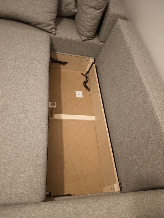 Narożnik sofa szara funkcja spania BRW