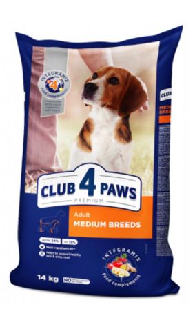 Клуб 4 лапи Adult Medium 14 кг для д/собак середніх порід