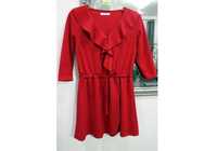 Czerwona sukienka Reserved dekolt XS/S 34/36
