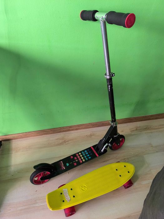 hulajnoga z deskorolką komplet