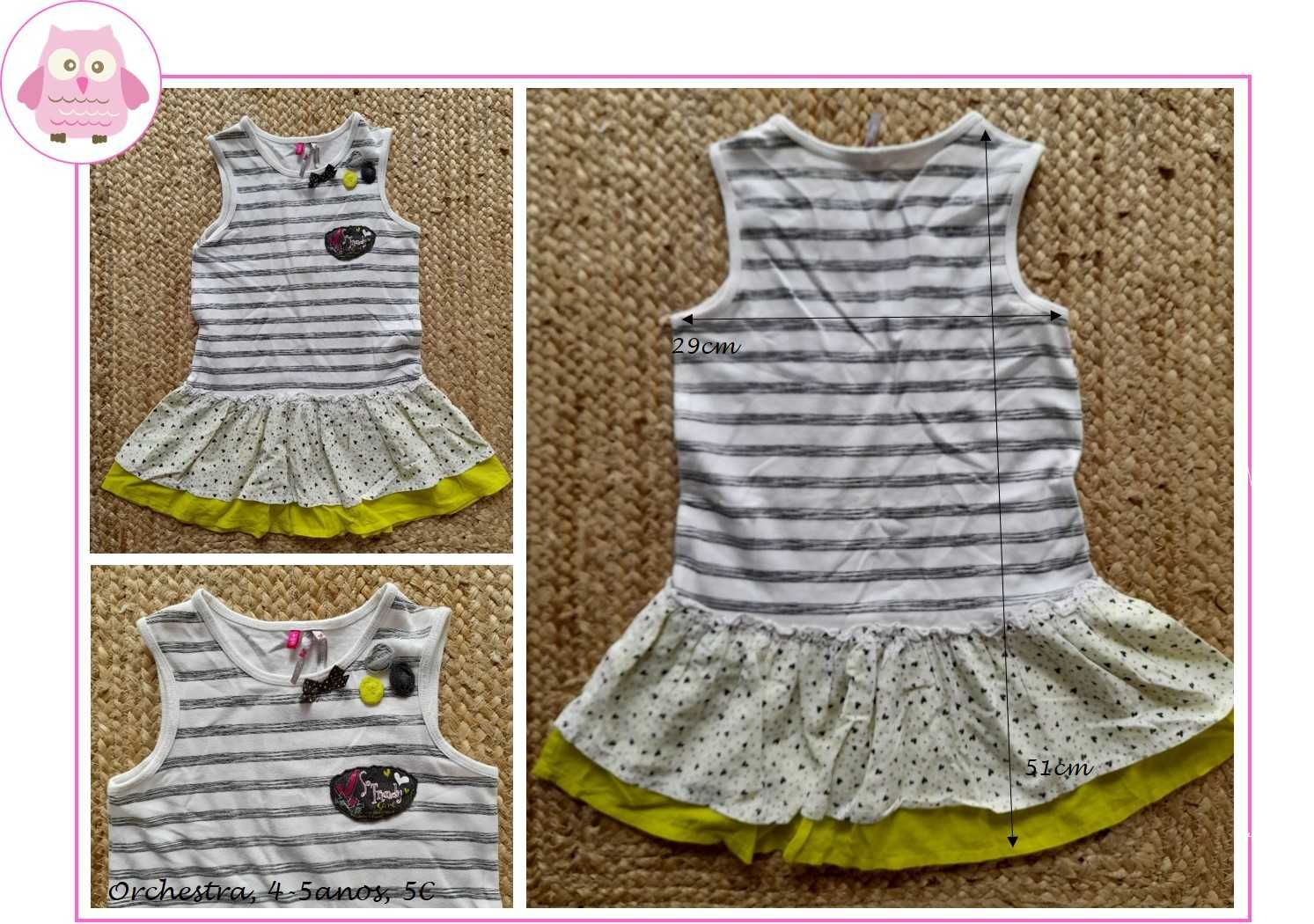 4-5Anos Menina Primavera/Verão - saias, vestidos e calças