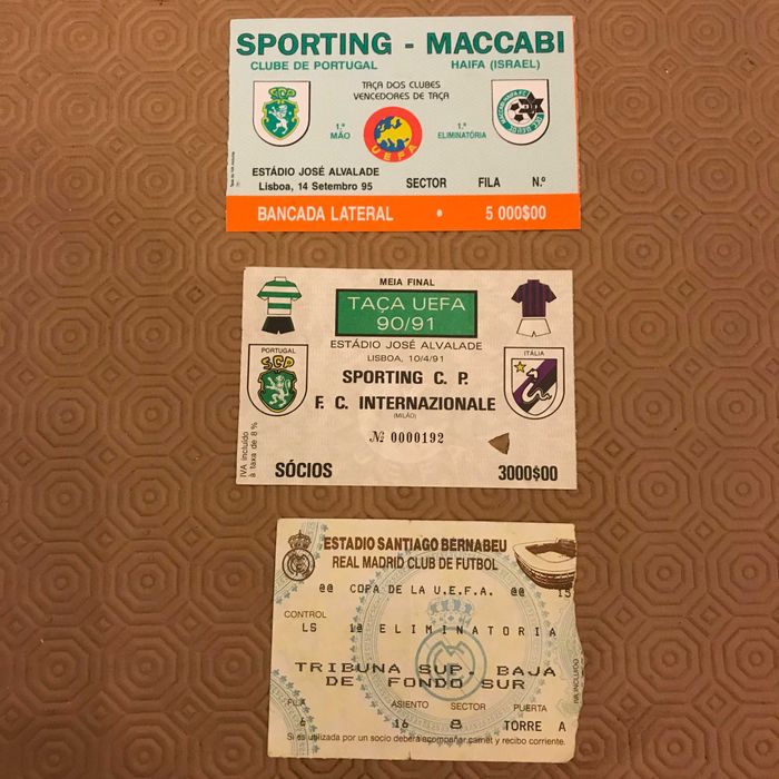 SPORTING - bilhetes antigos
