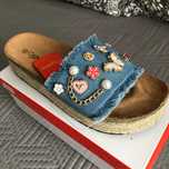 Klapki damskie, Ctogo GOGO, blue jeans, r. 40