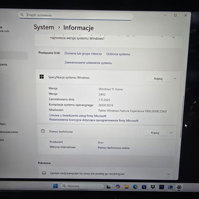 Notebook Acer Nitro V 15, stan idealny