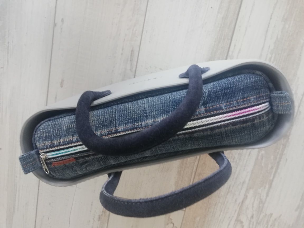 Obag O bag Uchwyty skóra zamszowa zamsz granat granatowe