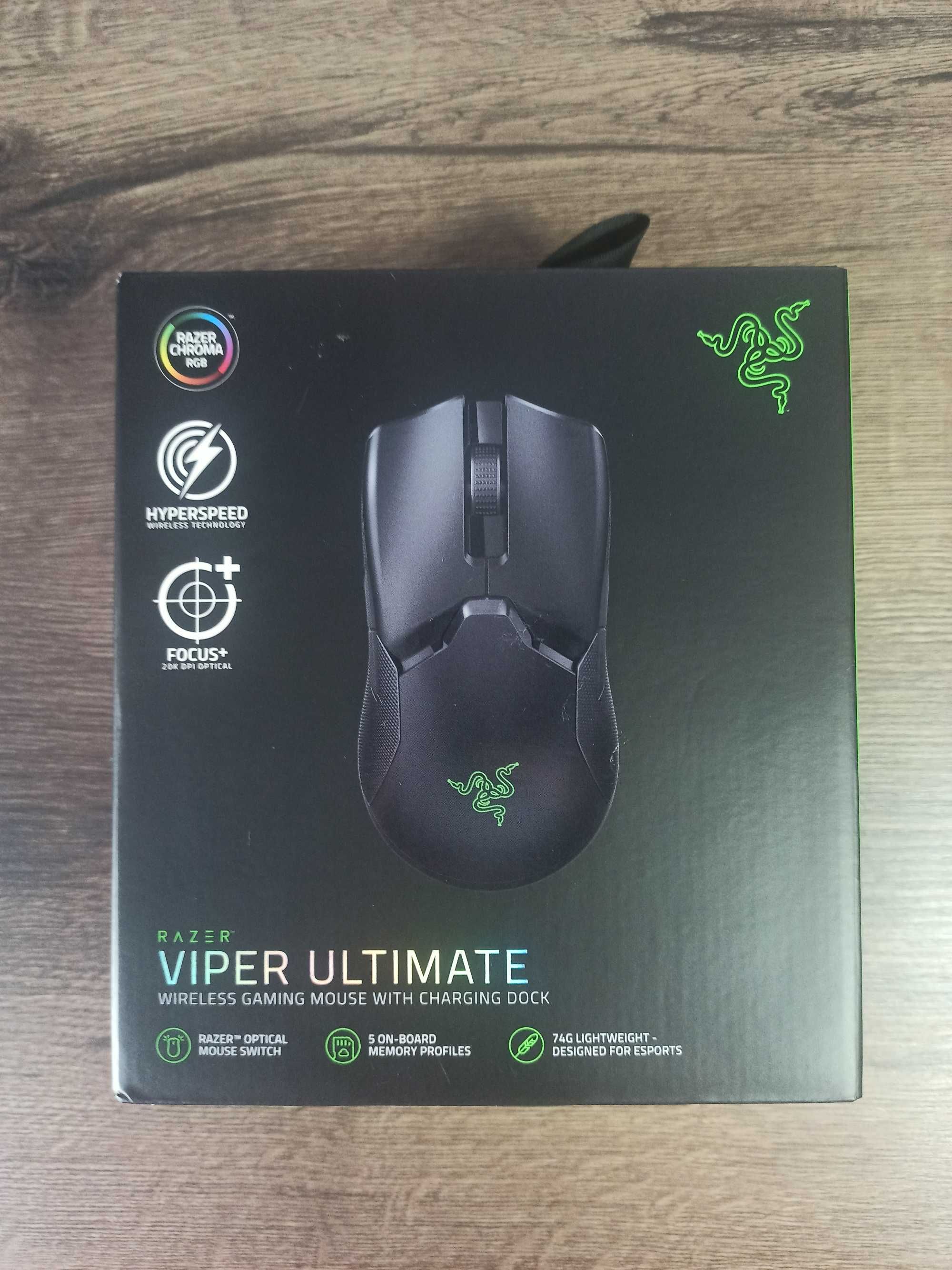 Razer Viper Ultimate Wireless + скляні глайди та гріпси