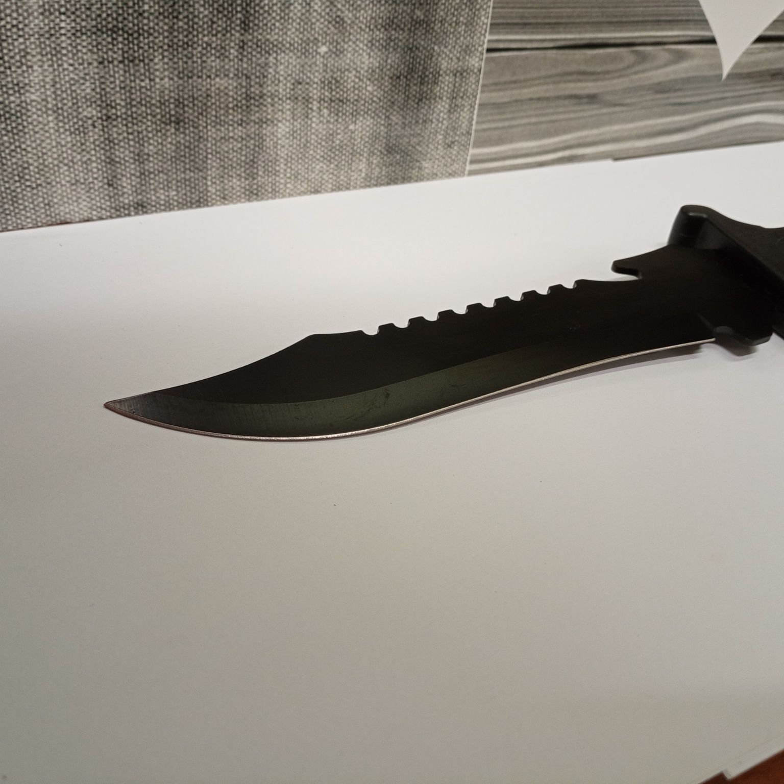 Nóż taktyczny czarny 31cm survival
