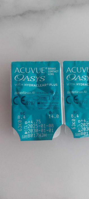 Nowe soczewki kontaktowe Acuvue +4,75