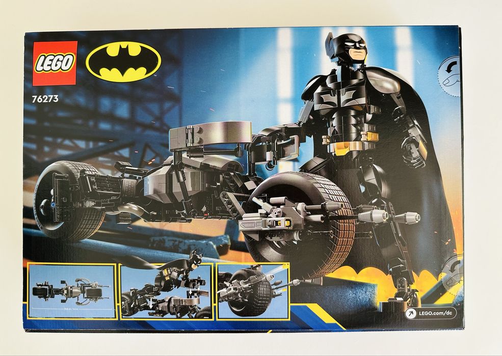 Figura construção LEGO Batman e Mota Bat-Pod selado c/ fatura