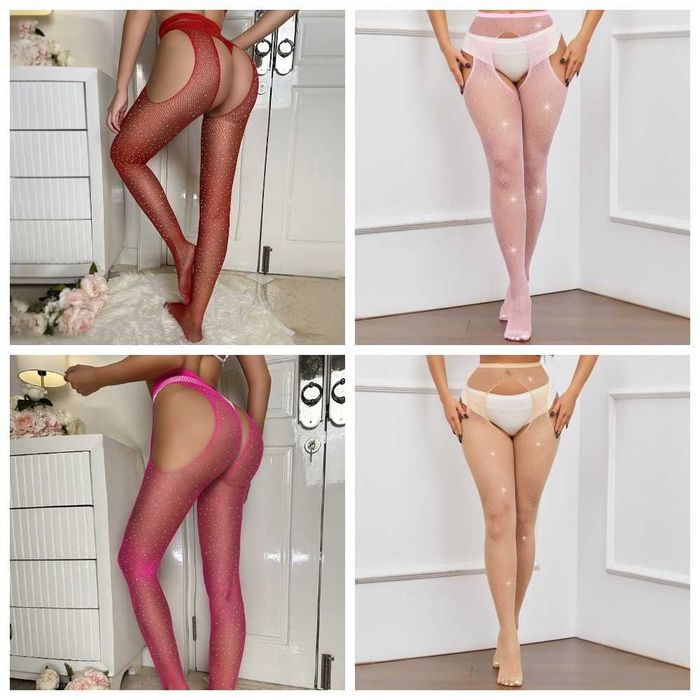 Чулки колготки стразы, сексуальное, эротическое белье, колготы білизна