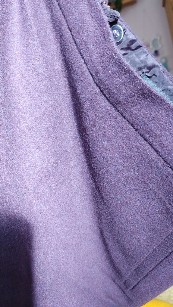 Śliwkowa spódnica Marie Lund 38 M elegancka fioletowa