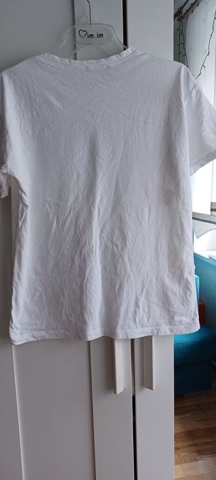 Tshirt biały z koronami r M