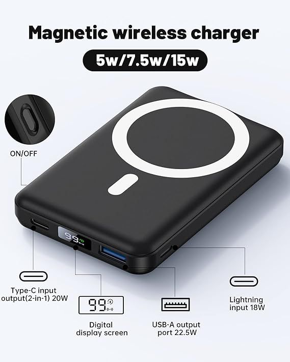 magnetyczny powerbank yiiisonger 10000mah iphone12/13/14 vv