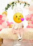 Sukienka Sophie design White and Rose rozmiar 74/80 plus bolerko