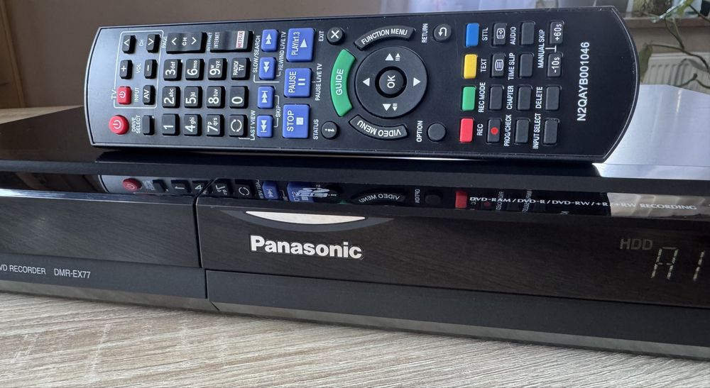 Panasonic DMR-EX77 #Nagrywarka DVD HDD #160GB #HDMI #SD #Dv-in #Pilot