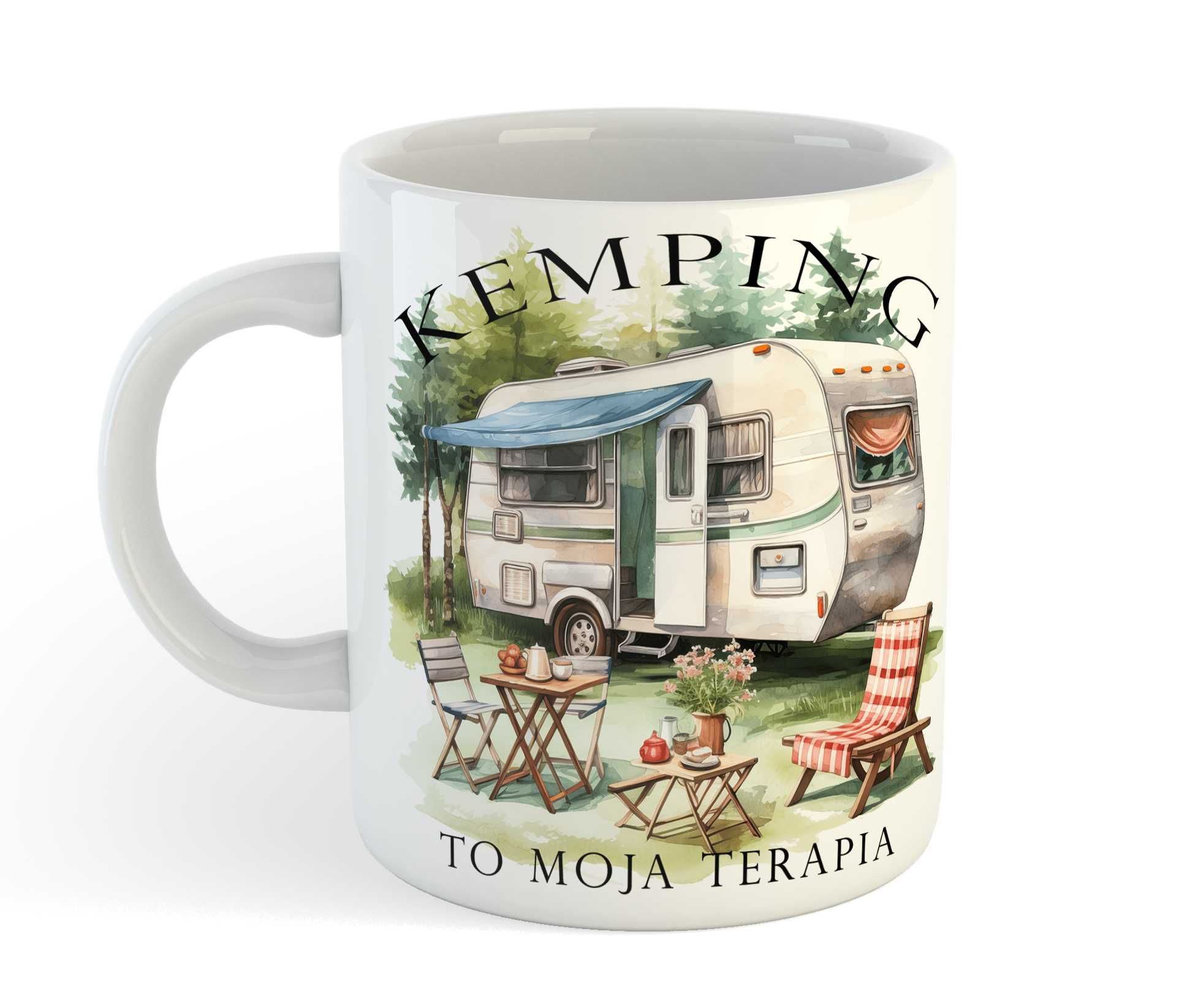 Kubek "Kemping to moja terapia", Kamper, namiot, kemping. Camping
