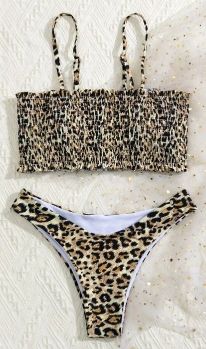 Strój kąpielowy dwuczęściowy w panterké r.S Shein