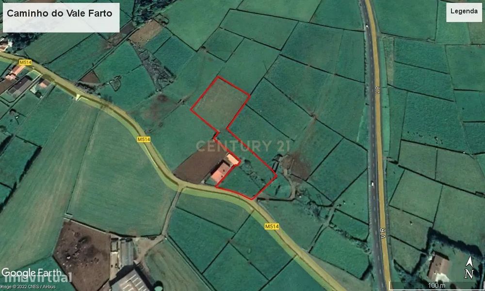 Terreno com grande frente para construção no Vale Farto - Praia da Vit