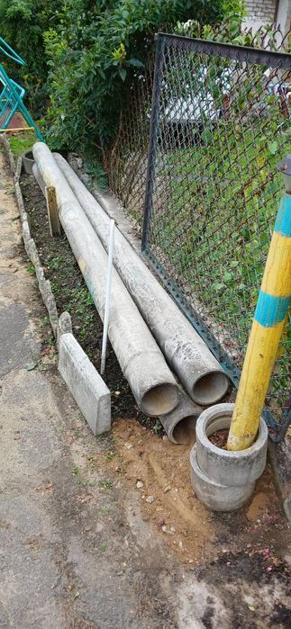 Труби азбестоцементні, 3шт, з муфтами,