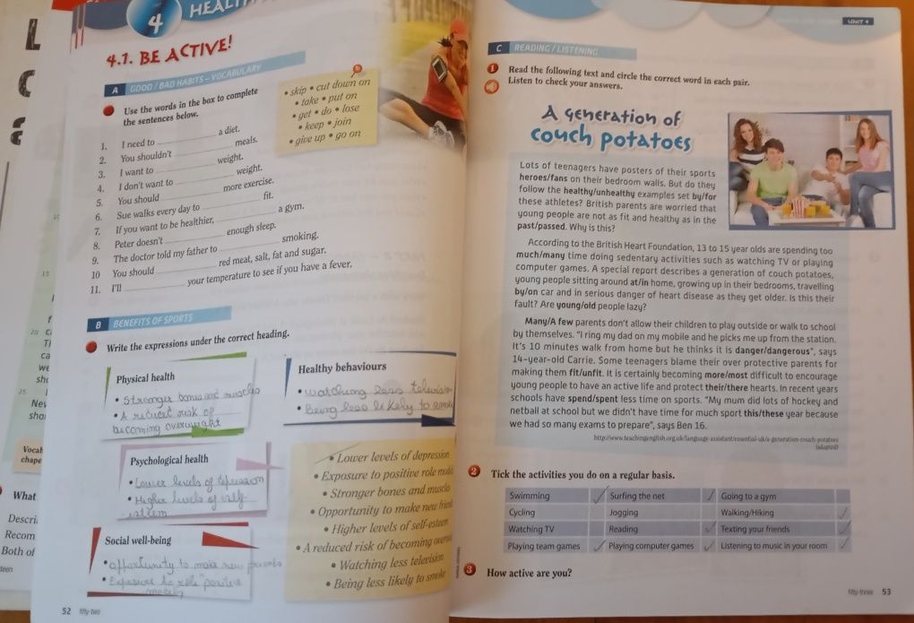 Livro escolar de inglês