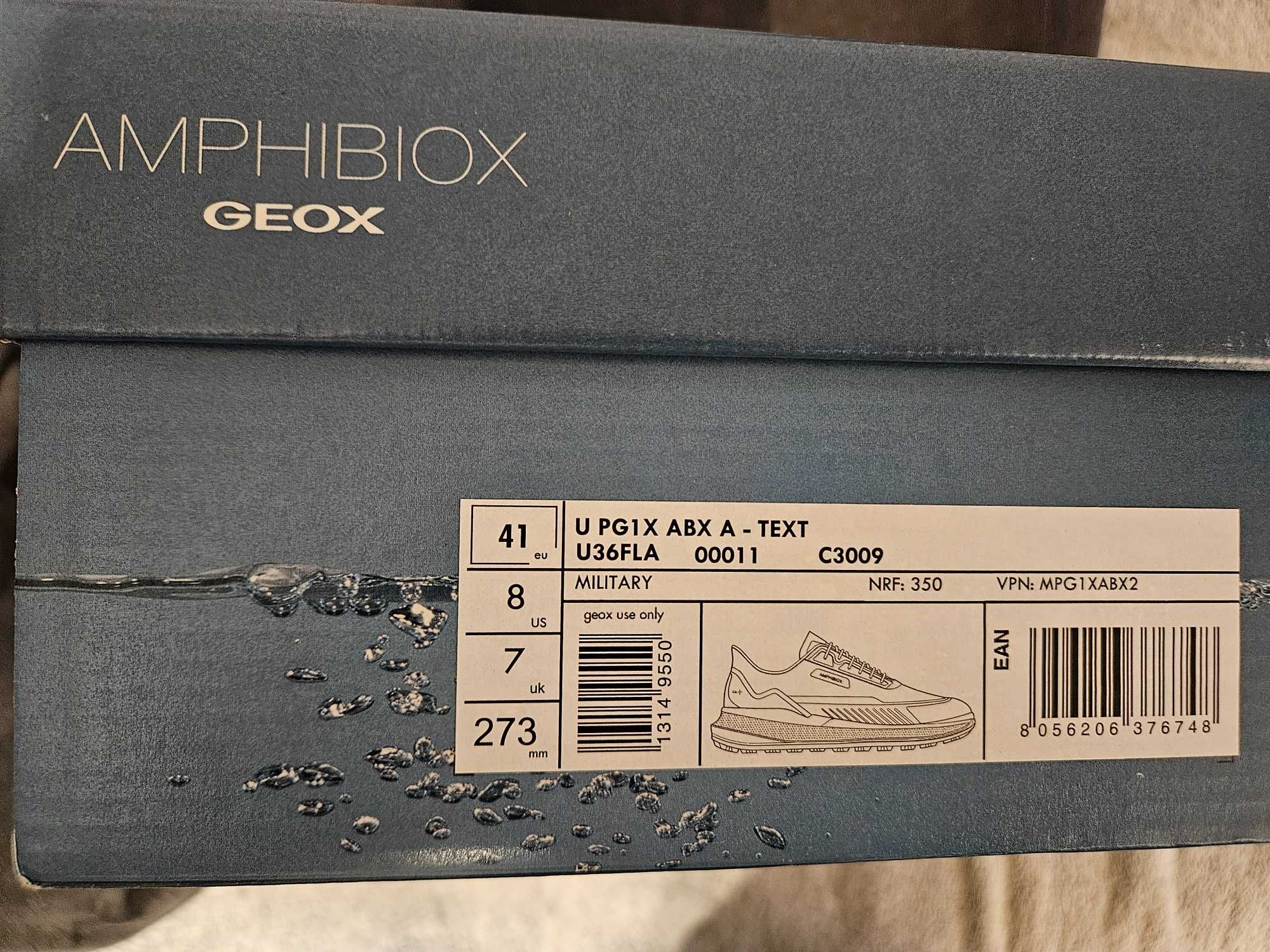 Sneakersy Geox PG1X brązowe ABX rozm 41 273 mm