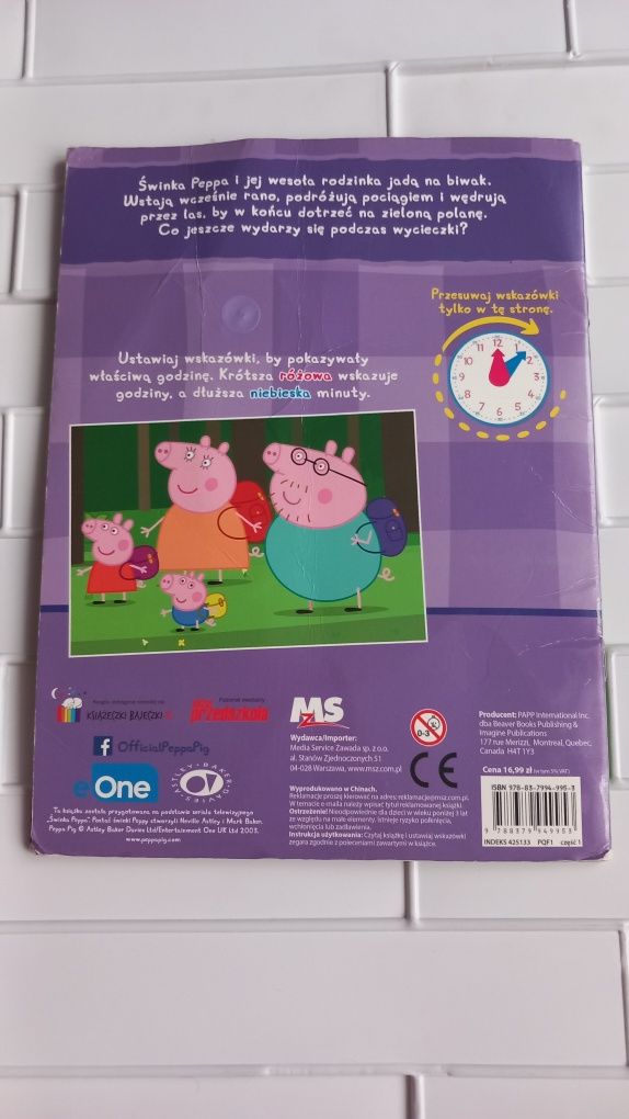 Książeczka świnka peppa z zegarem Dzień pełen wrażeń