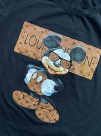 Tshirt czarny Myszka Miki Louis Vuitton Rozmiar S