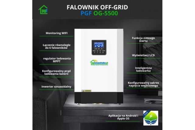 Гібридний інвертор OFF-GRID PGF OG-5500 MPPT 5.5KW + WiFi