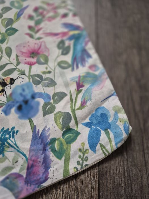 Poszewka na poduszkę dekoracyjna koliber wiosna kwiaty używana