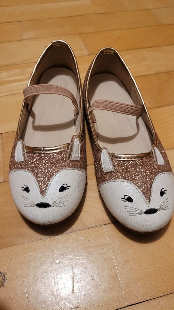 Baleriny, buciki, kapcie 31, brokatowe