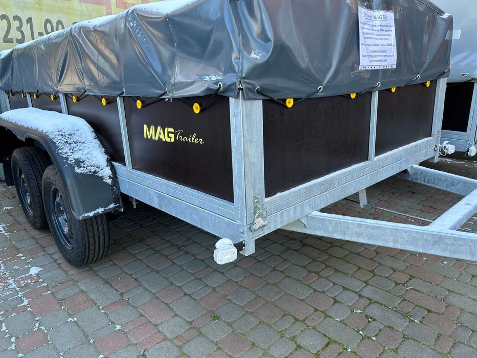 Прицеп Міцний Двовісний оцинкований Причіп з гальмами