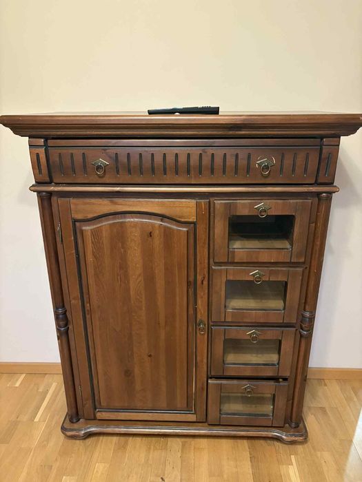 Komoda kredens 3 szt. Stół i 6 krzeseł komplet