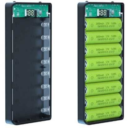 8*18650 тримач батареї Power Bank Case Dual USB зарядний пристрій