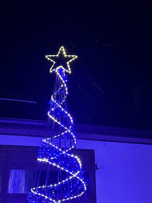 Choinki led 3d gwiazda  metalowa stalowa