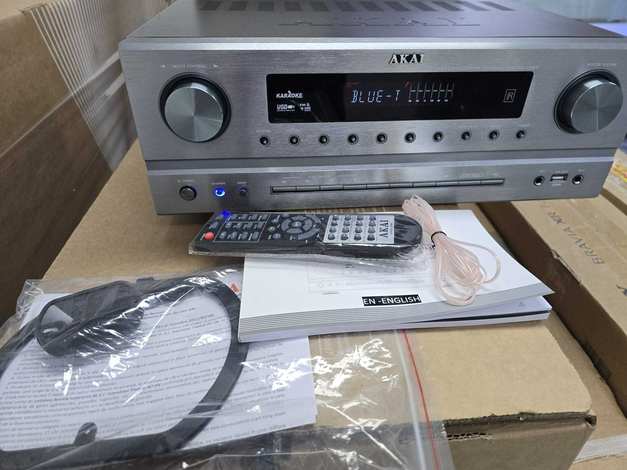 OUTLET AKAI wzmacniacz Amplituner AS005RA-750 5.1 375W bluetooth