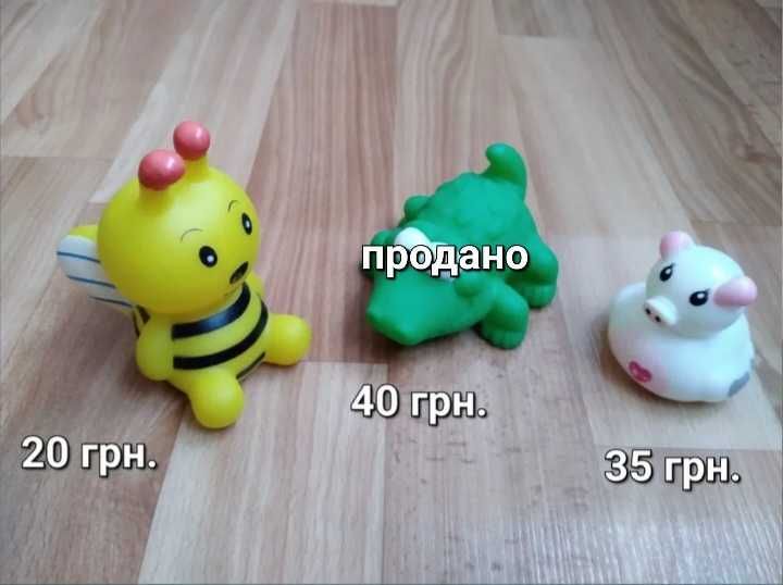 игрушки для ванной, іграшки для купання качка, рибка, крокодил