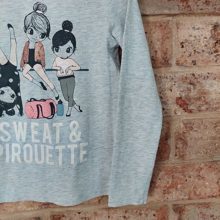 zestaw 2x bluzka bawełniana koszulka długi rękaw 122 128