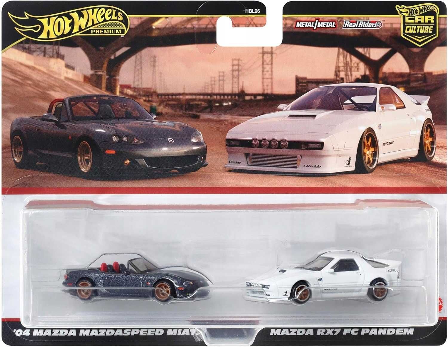 Hot Wheels 2-pack 04 Mazda Mazda sspeed Miata /Mazda RX7 FC Pandem