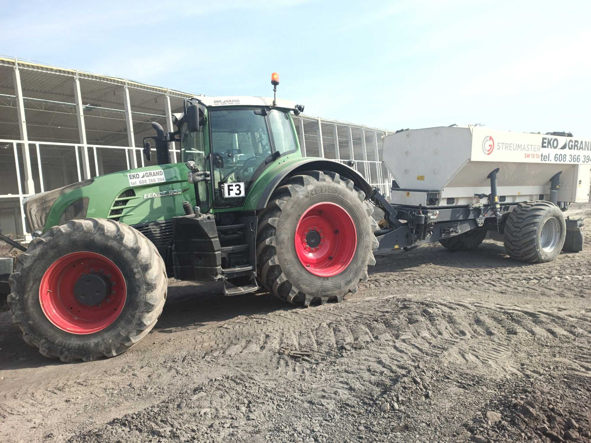 Stabilizacja gruntu Śląsk - usługa recykler, rozsiewacz spoiwa, walec