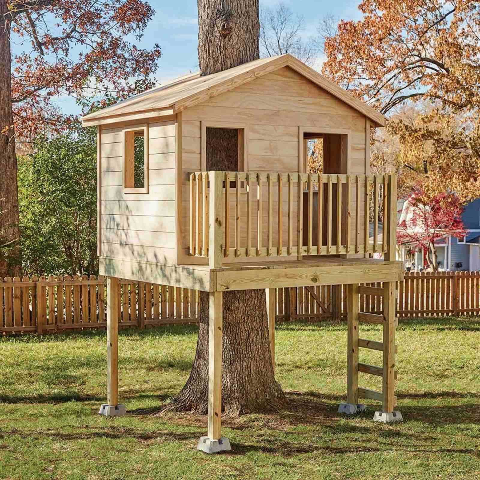 Domek na drzewie, domek dla dzieci, plac zabaw. Unikalny projekt