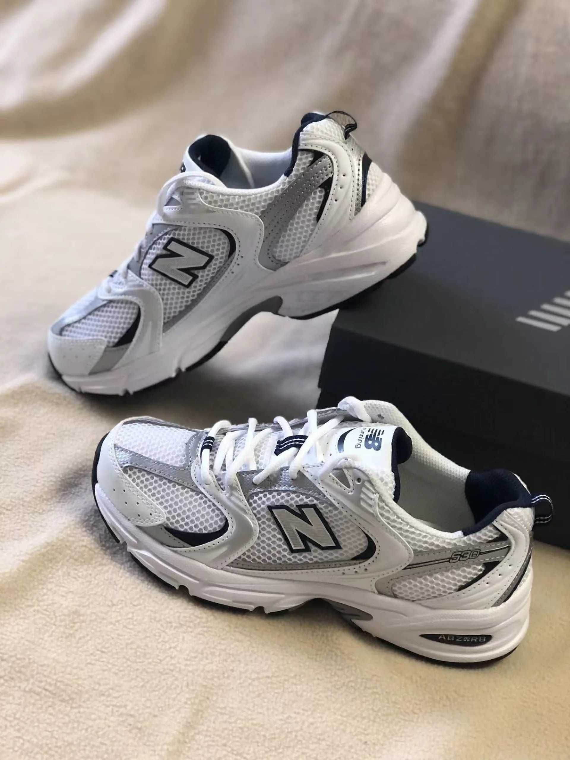 New Balance 530 White Silver Navy EU 38