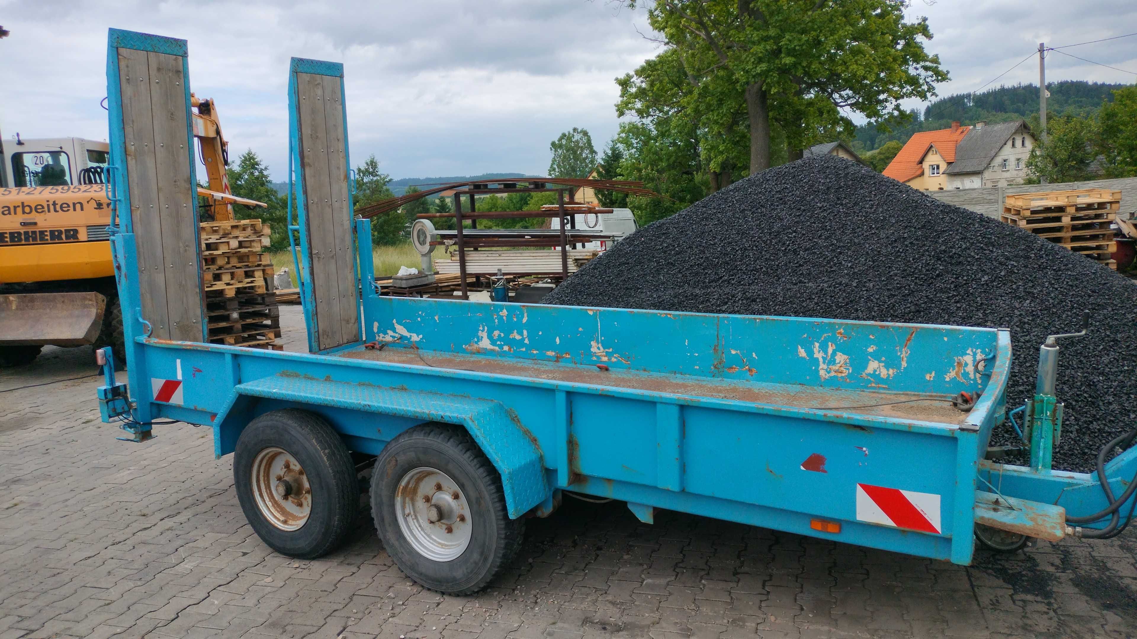 Przyczepa Tandem Blomenrohr niskopodwoziowa pod koparki faktura VAT