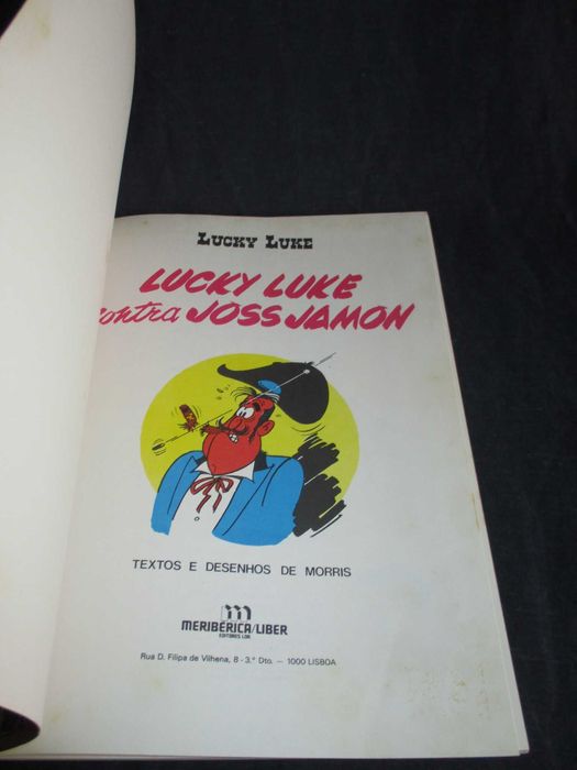 Livro BD Lucky Luke contra Joss Jamon Meribérica Liber