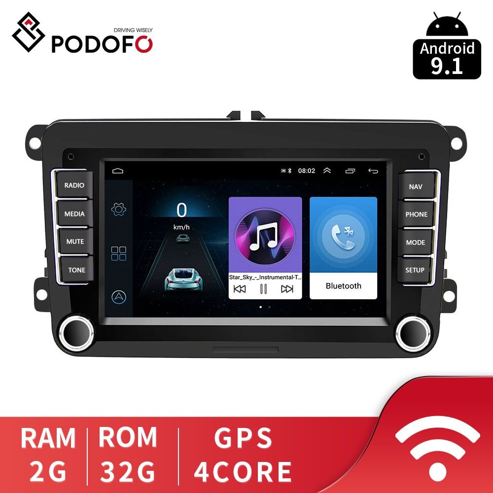 Rádio 2din Volkswagen 2/32GB 7" android 9 gps wifi Mirrorlink SELADO